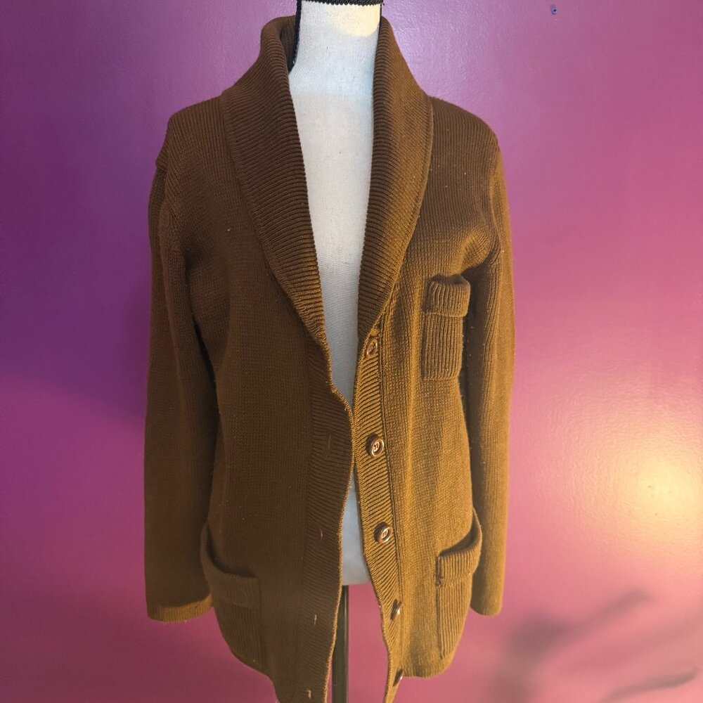 Vintage Brown Sears Cardigan Size Medium